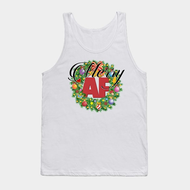 Merry AF Tank Top by implexity